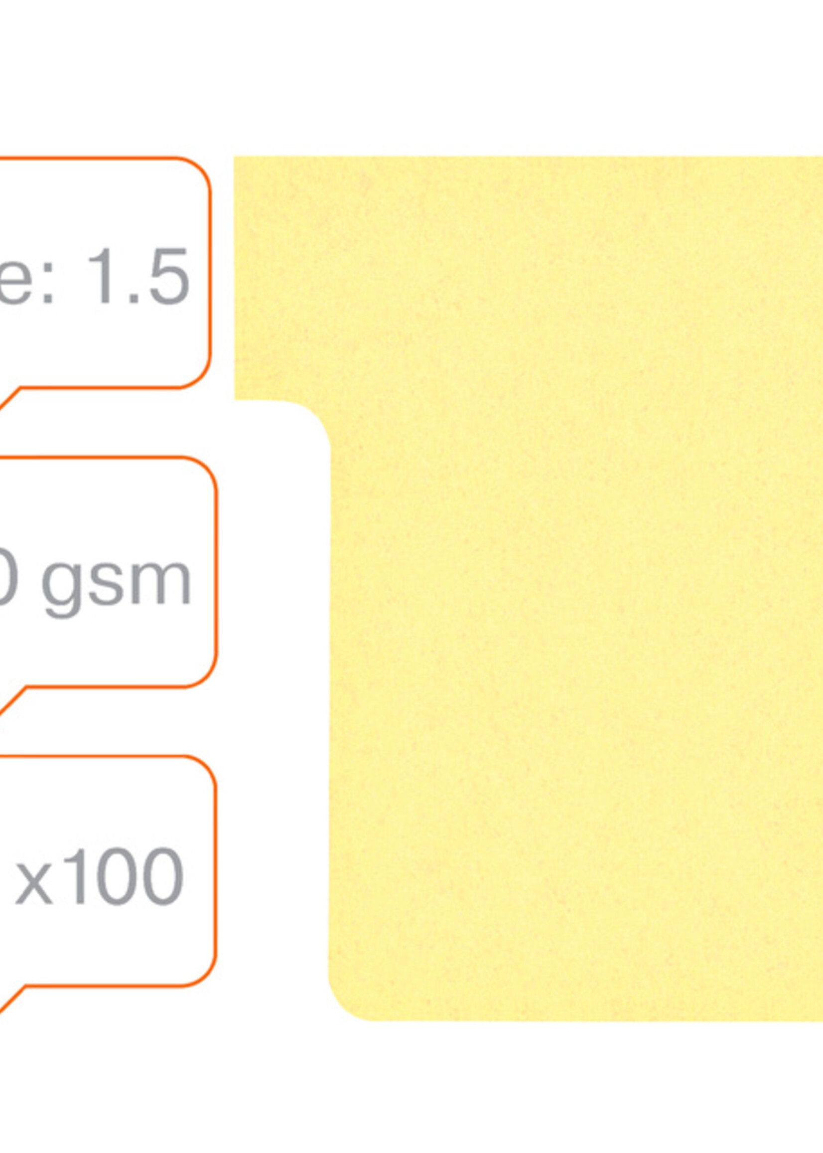 Nobo Planbord T-kaart Nobo nr 1.5 36mm geel