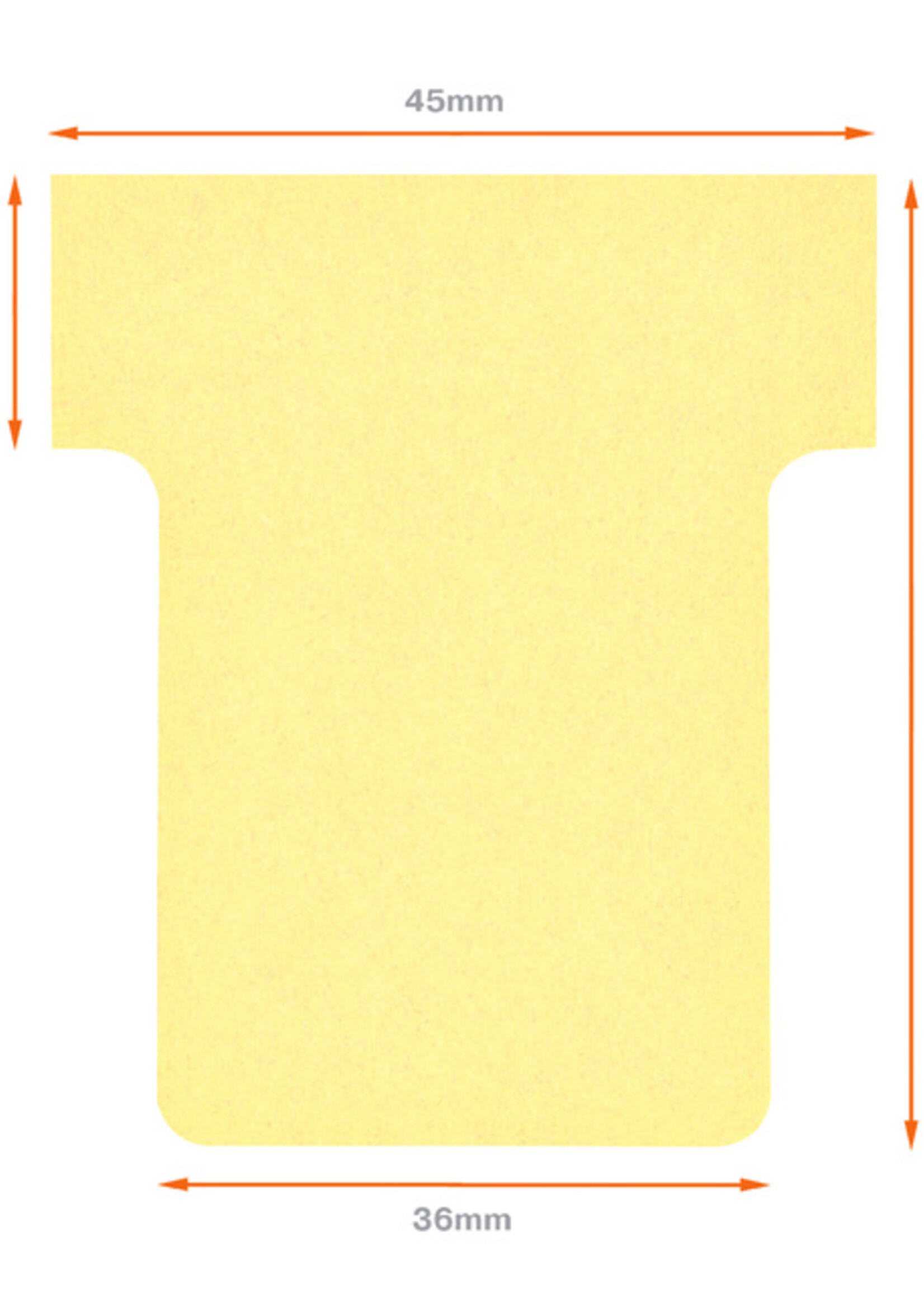 Nobo Fiche-T planning Nobo n°1.5 jaune 36mm