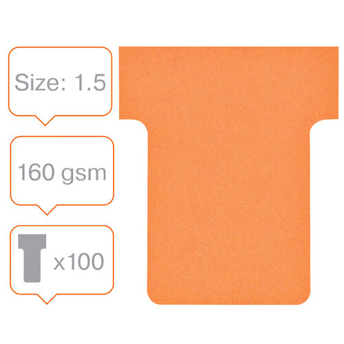 Nobo Fiche-T planning Nobo n°1.5 orange 36mm