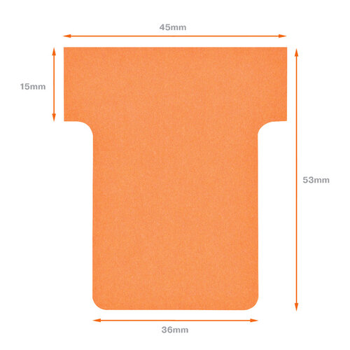 Nobo Fiche-T planning Nobo n°1.5 orange 36mm