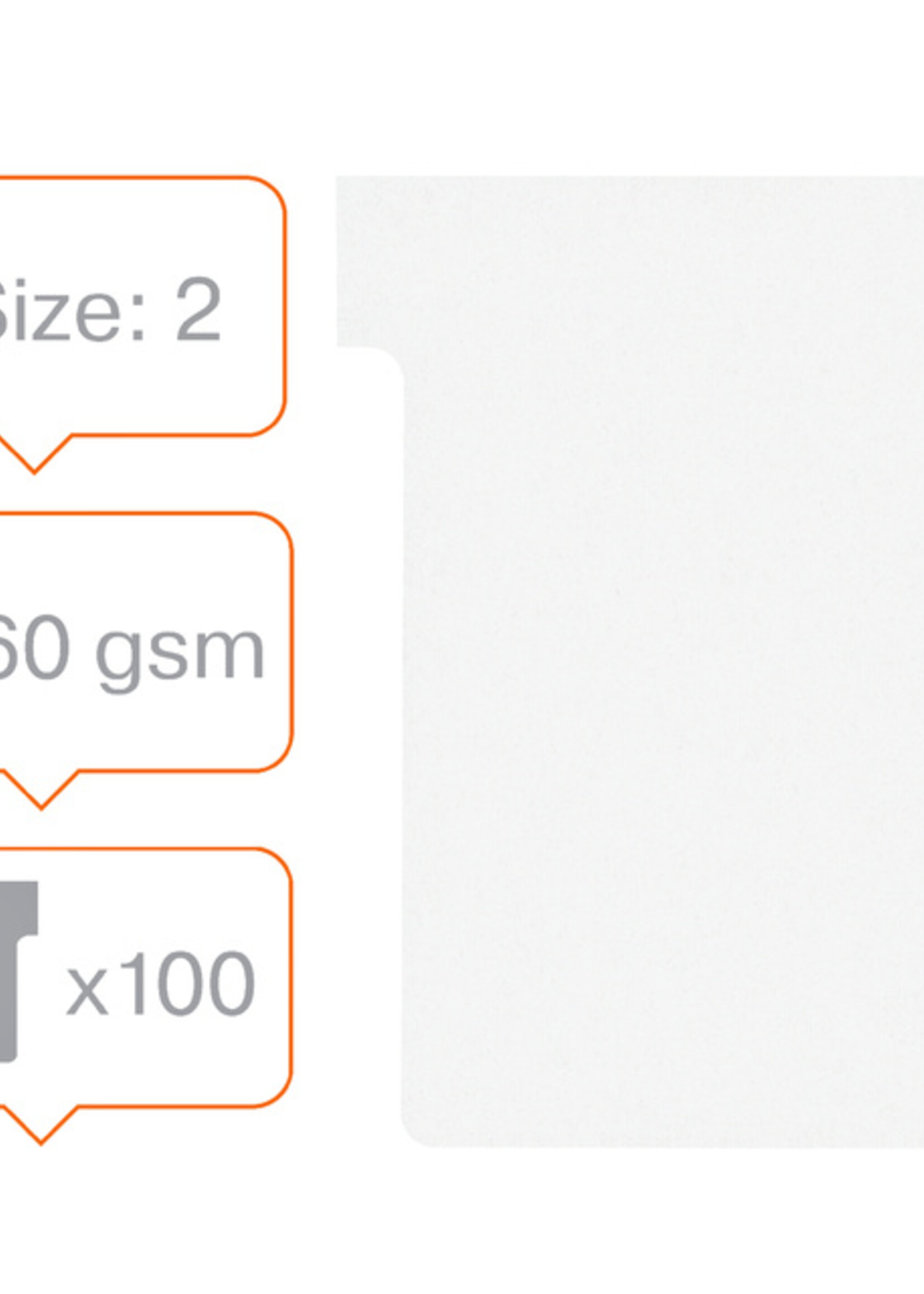 Nobo Planbord T-kaart Nobo nr 2 48mm wit