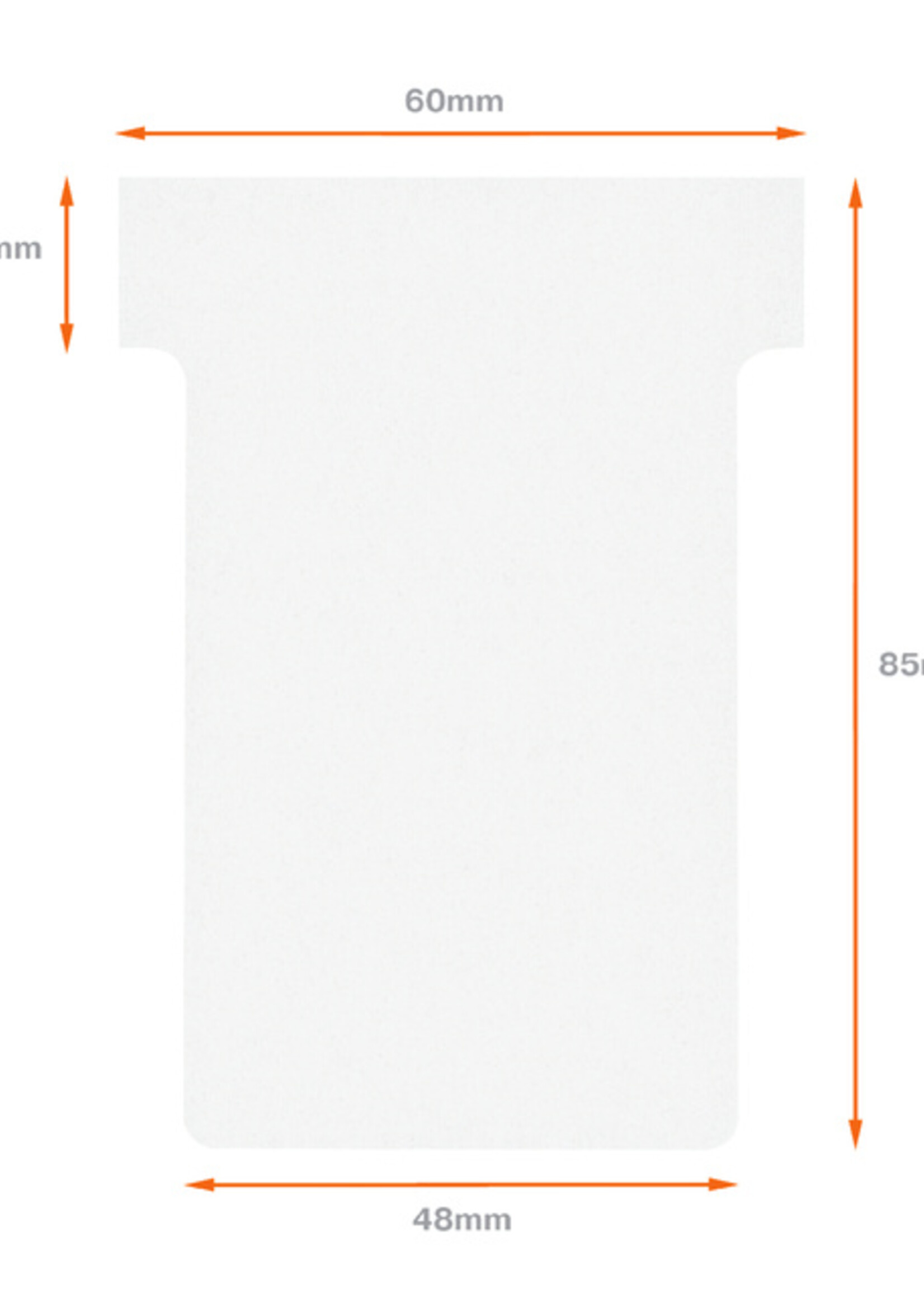 Nobo Planbord T-kaart Nobo nr 2 48mm wit