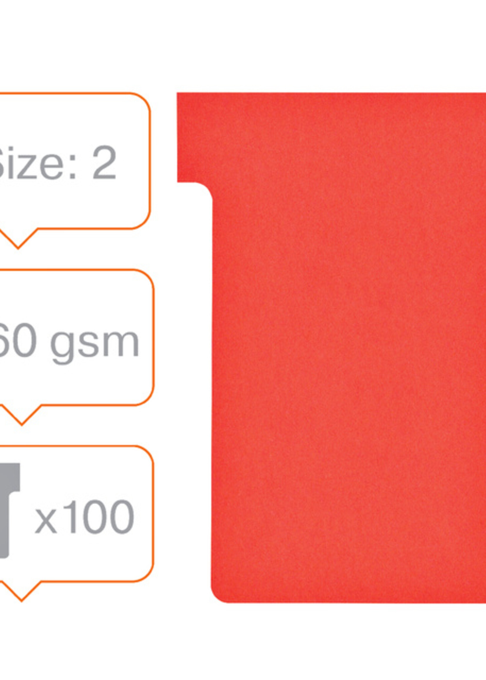 Nobo Fiche-T planning Nobo n°2 rouge 48mm