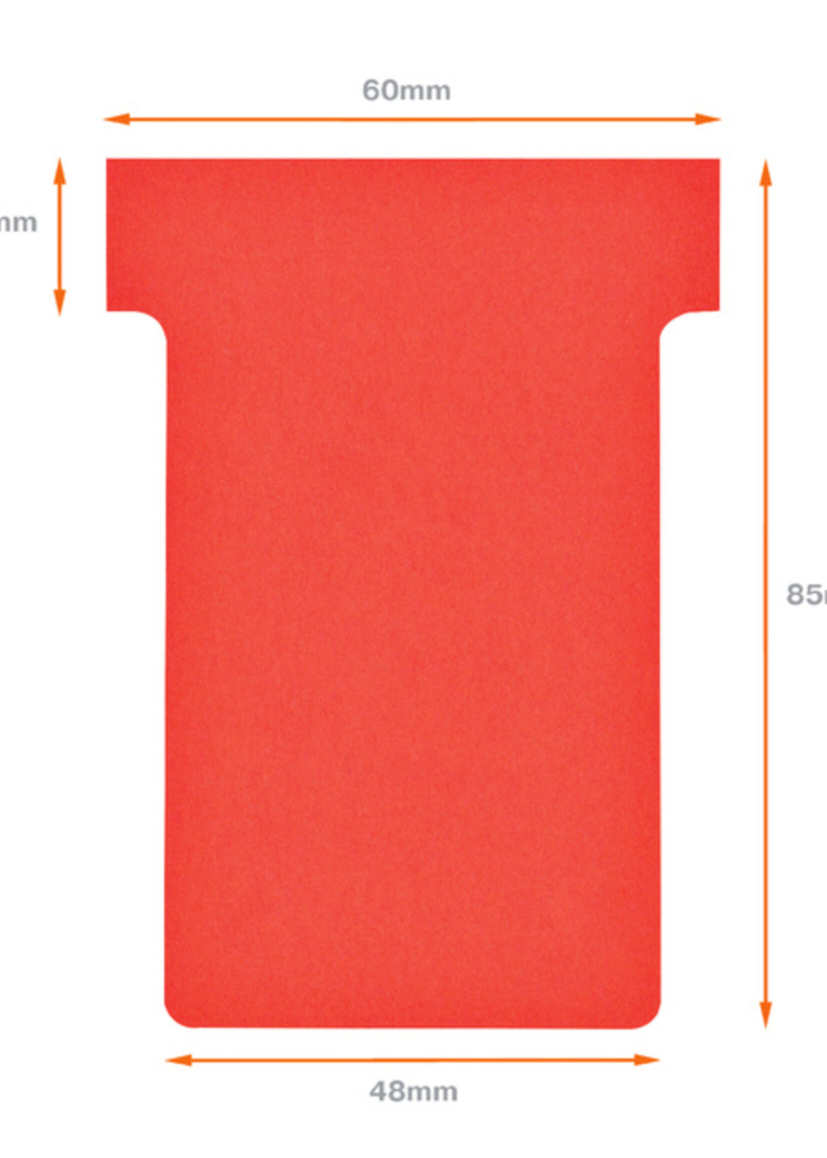 Nobo Planbord T-kaart Nobo nr 2 48mm rood