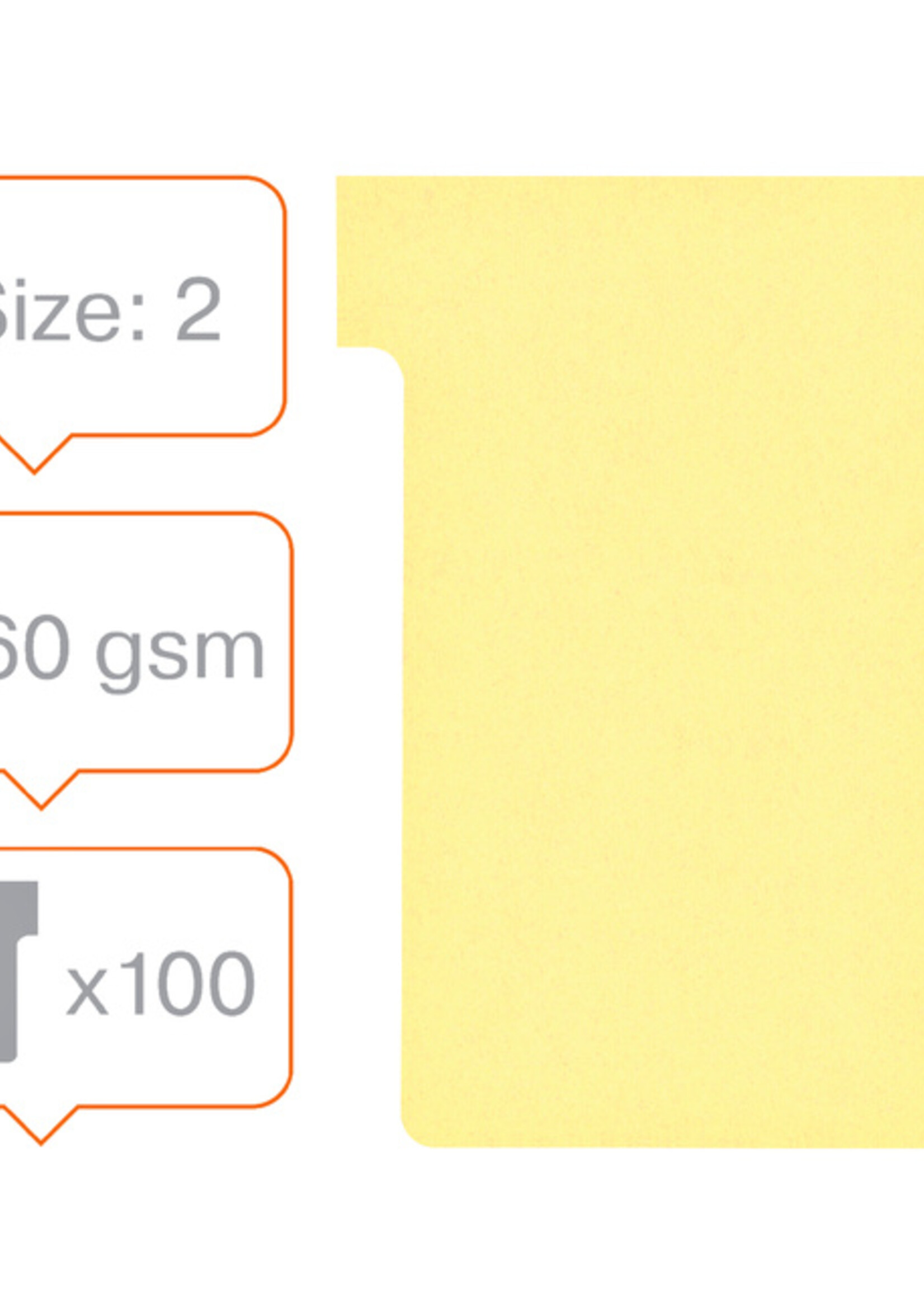 Nobo Planbord T-kaart Nobo nr 2 48mm geel