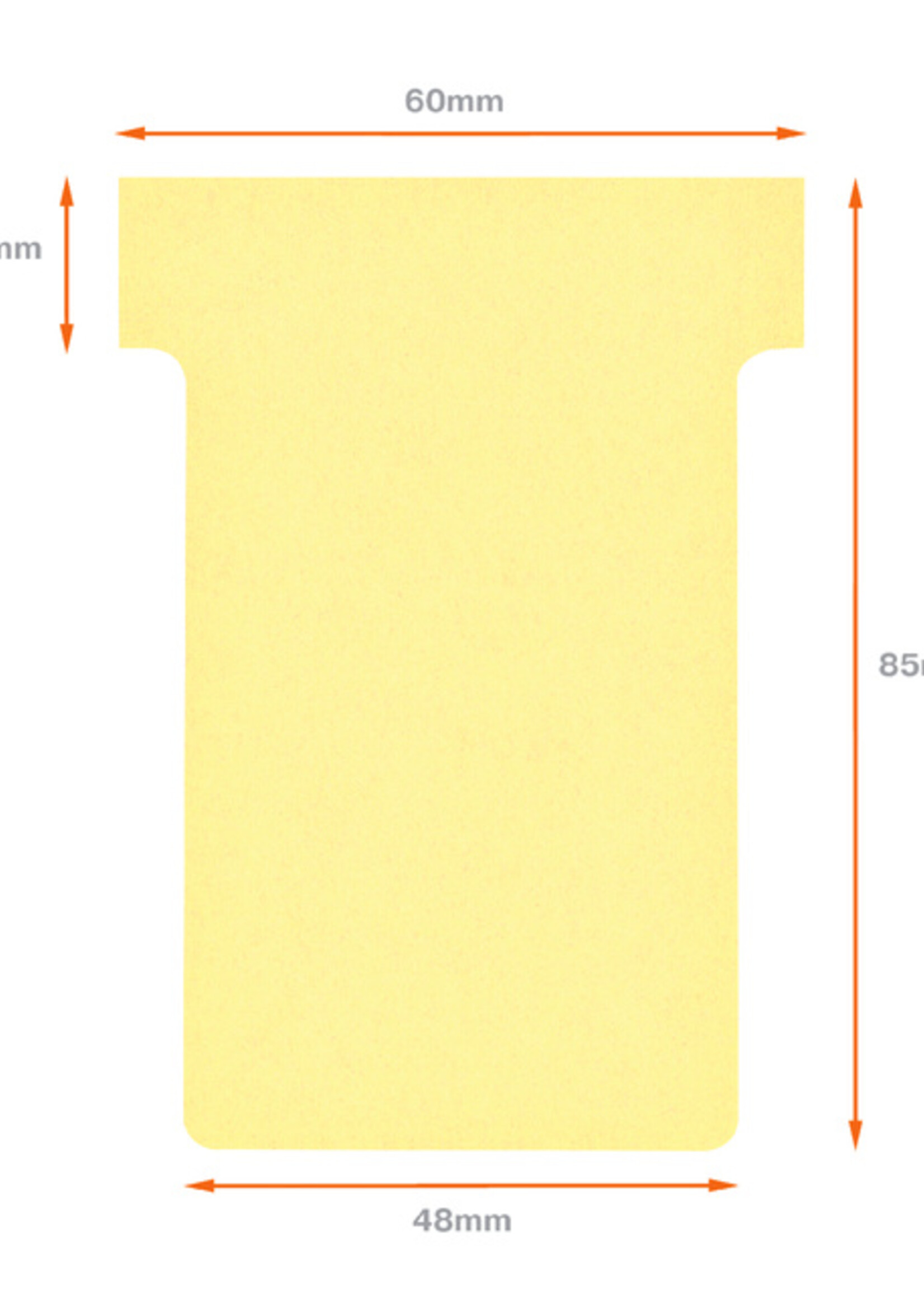 Nobo Fiche-T planning Nobo n°2 jaune 48mm