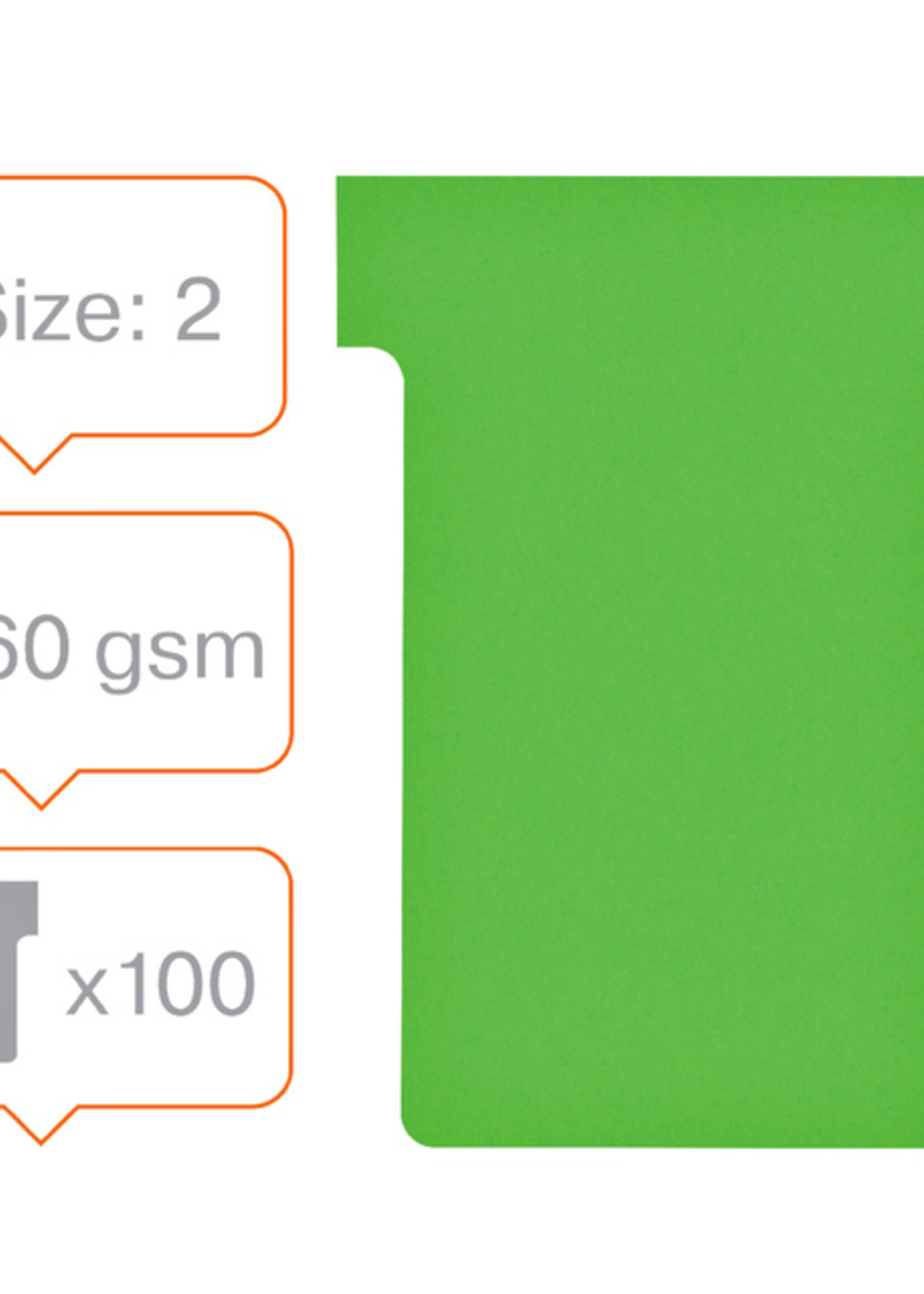 Nobo Fiche-T planning Nobo n°2 vert 48mm