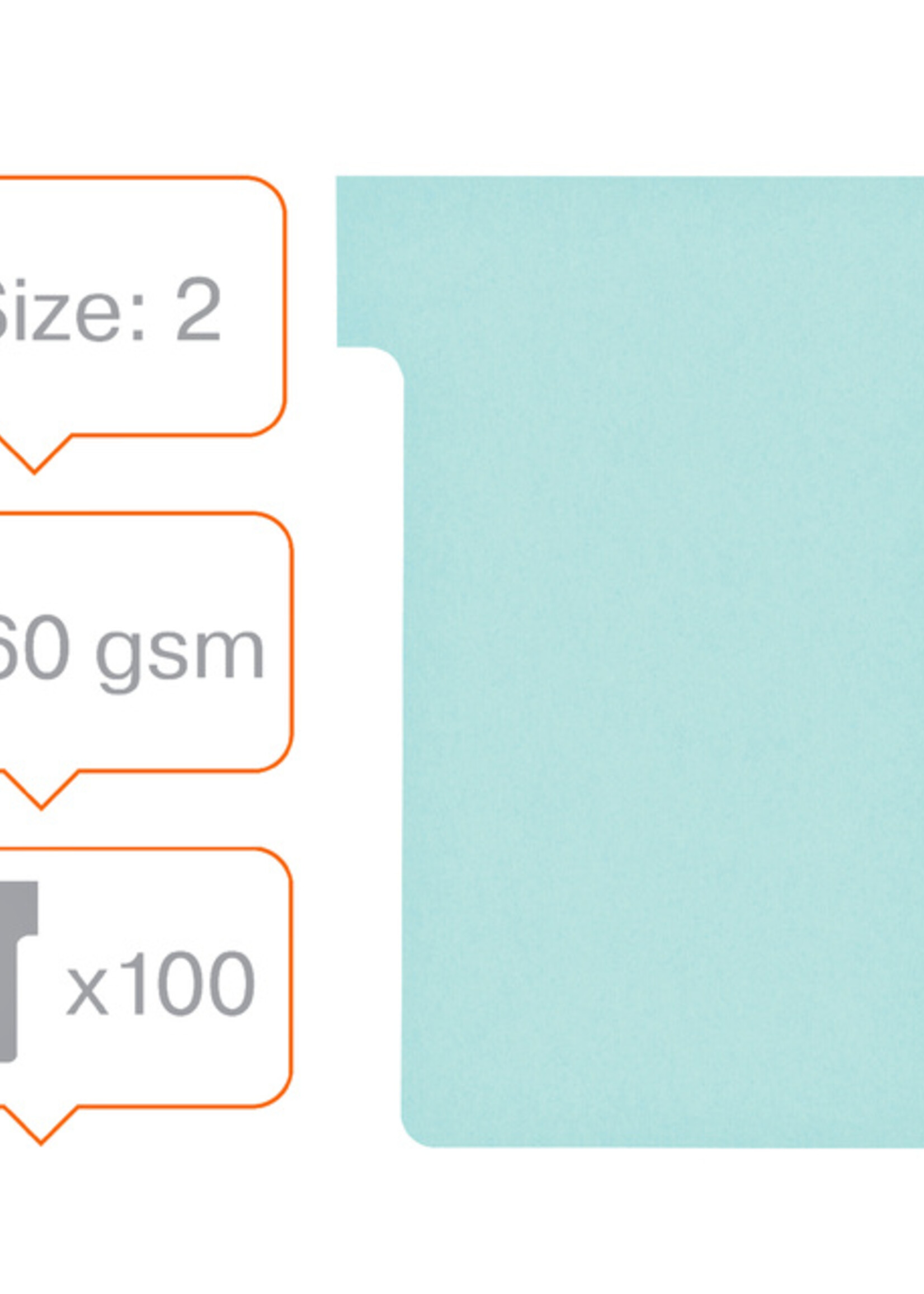 Nobo Fiche-T planning Nobo n°2 bleu 48mm