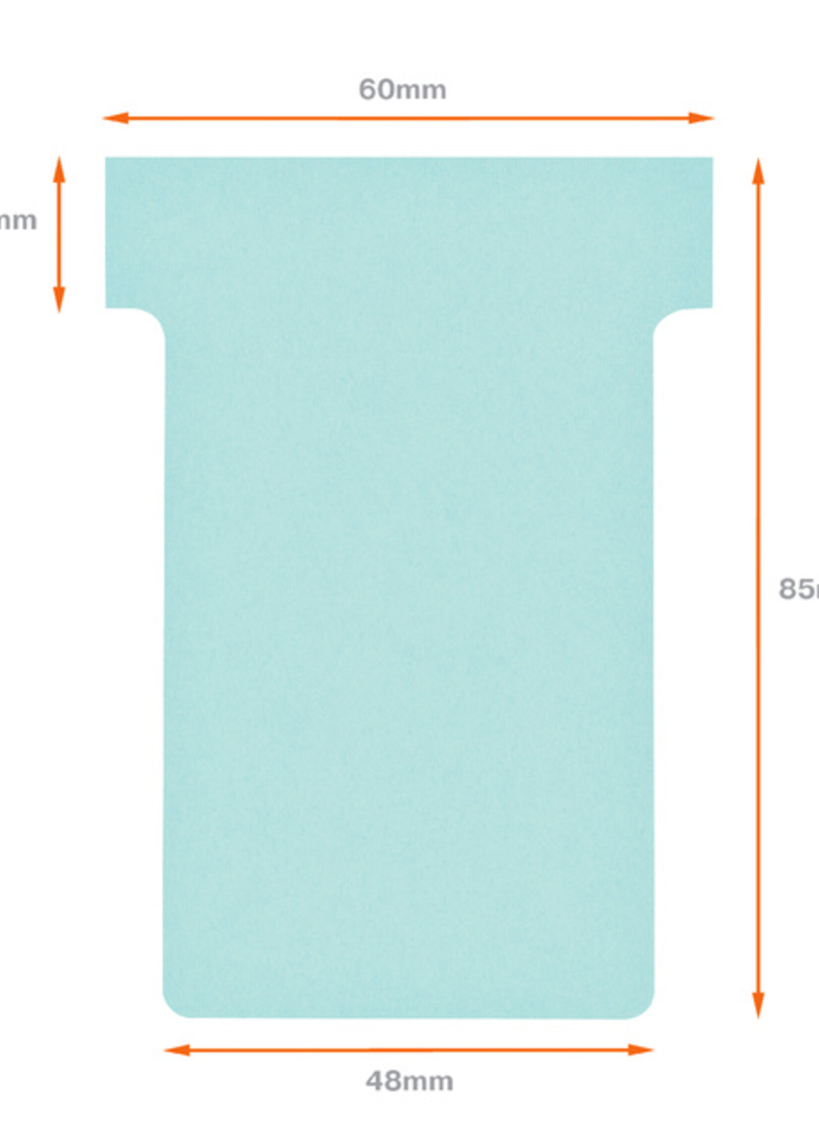 Nobo Fiche-T planning Nobo n°2 bleu 48mm