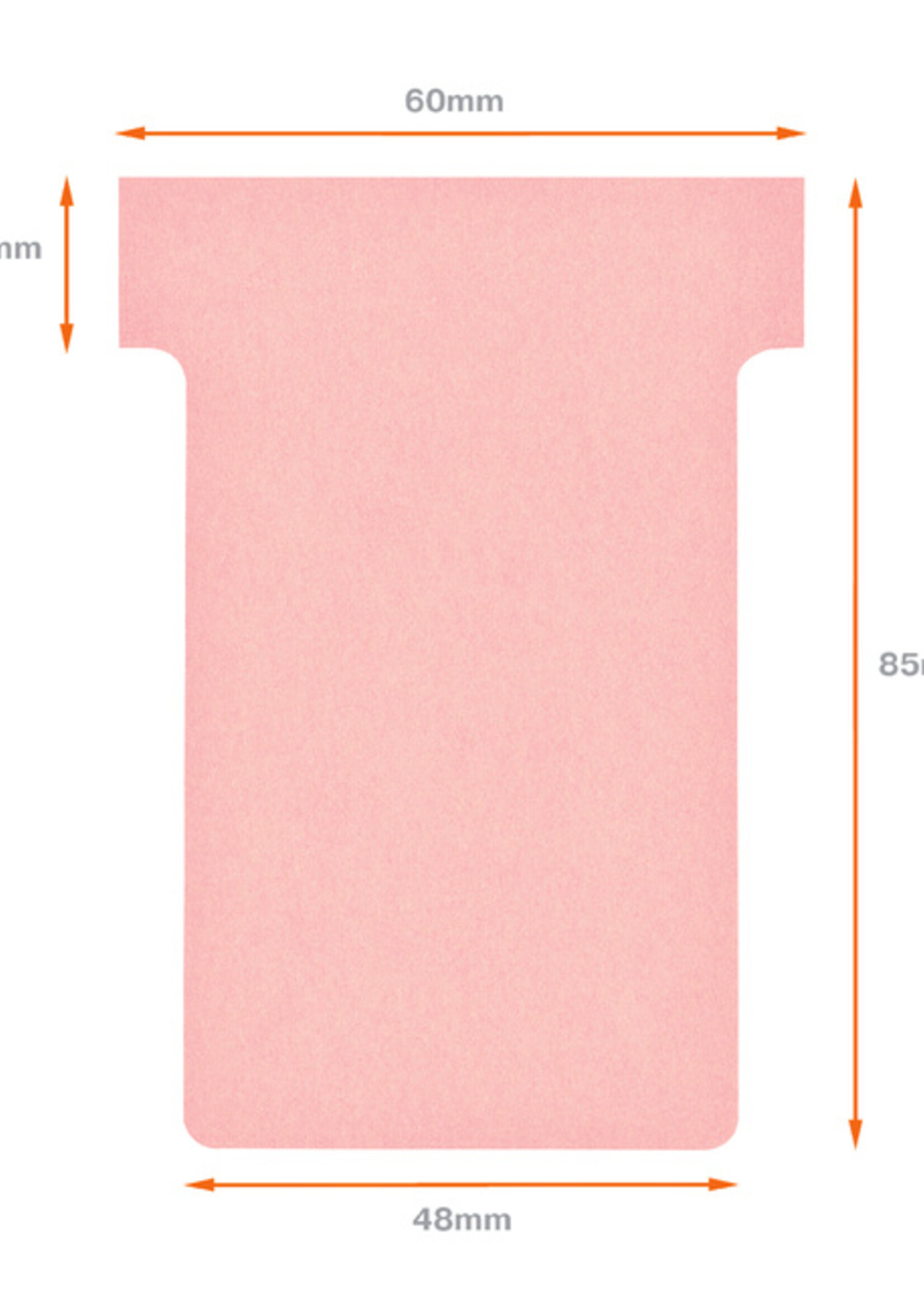 Nobo Planbord T-kaart Nobo nr 2 48mm roze