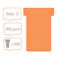 Nobo Fiche-T planning Nobo n°2 orange 48mm