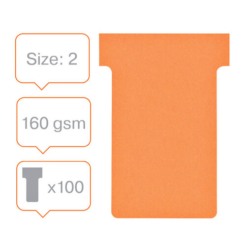 Nobo Planbord T-kaart Nobo nr 2 48mm oranje