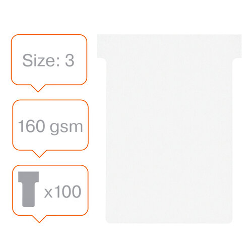 Nobo Planbord T-kaart Nobo nr 3 80mm wit