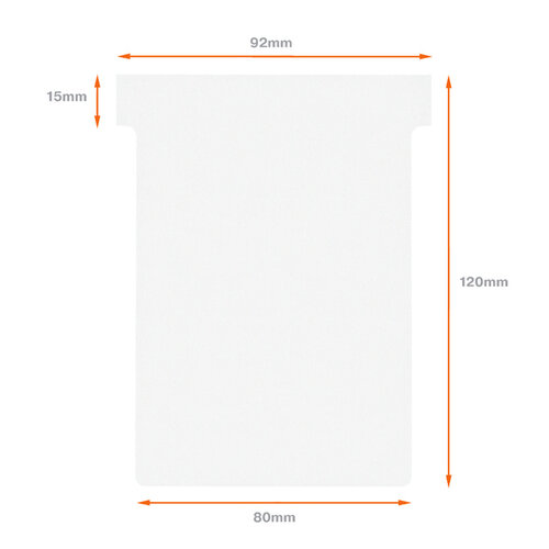 Nobo Fiche-T planning Nobo n°3 blanc 80mm