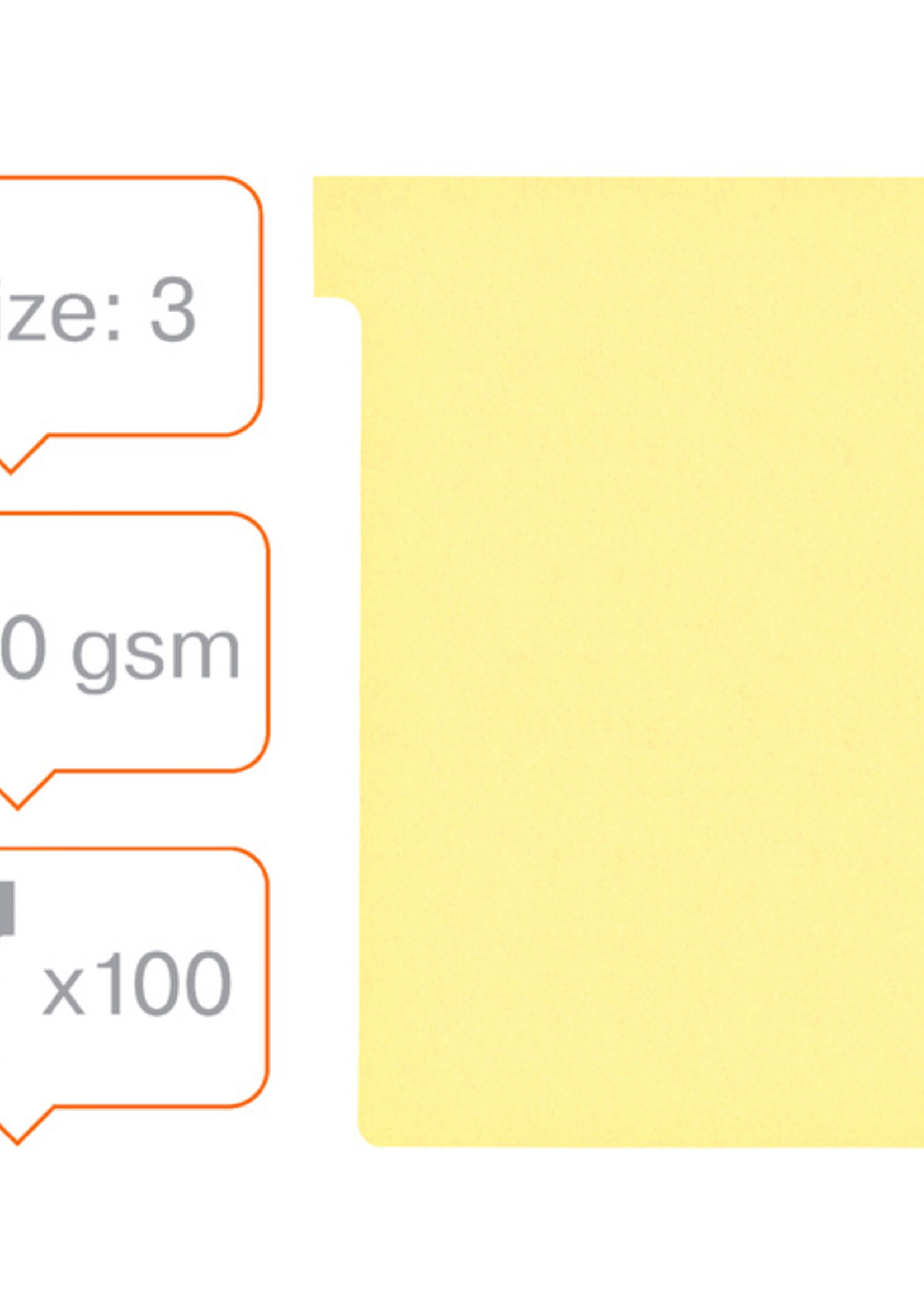 Nobo Fiche-T planning Nobo n°3 jaune 80mm