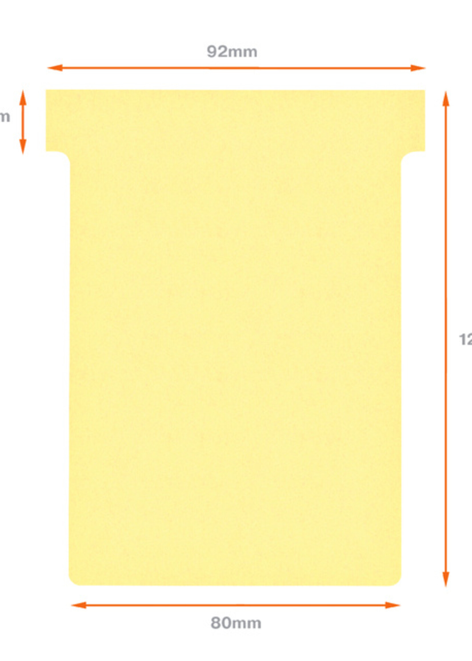 Nobo Planbord T-kaart Nobo nr 3 80mm geel