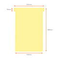 Nobo Fiche-T planning Nobo n°4 jaune 112mm