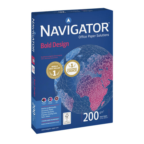 Navigator Kopieerpapier Navigator Bold Design A4 200gr wit 150vel