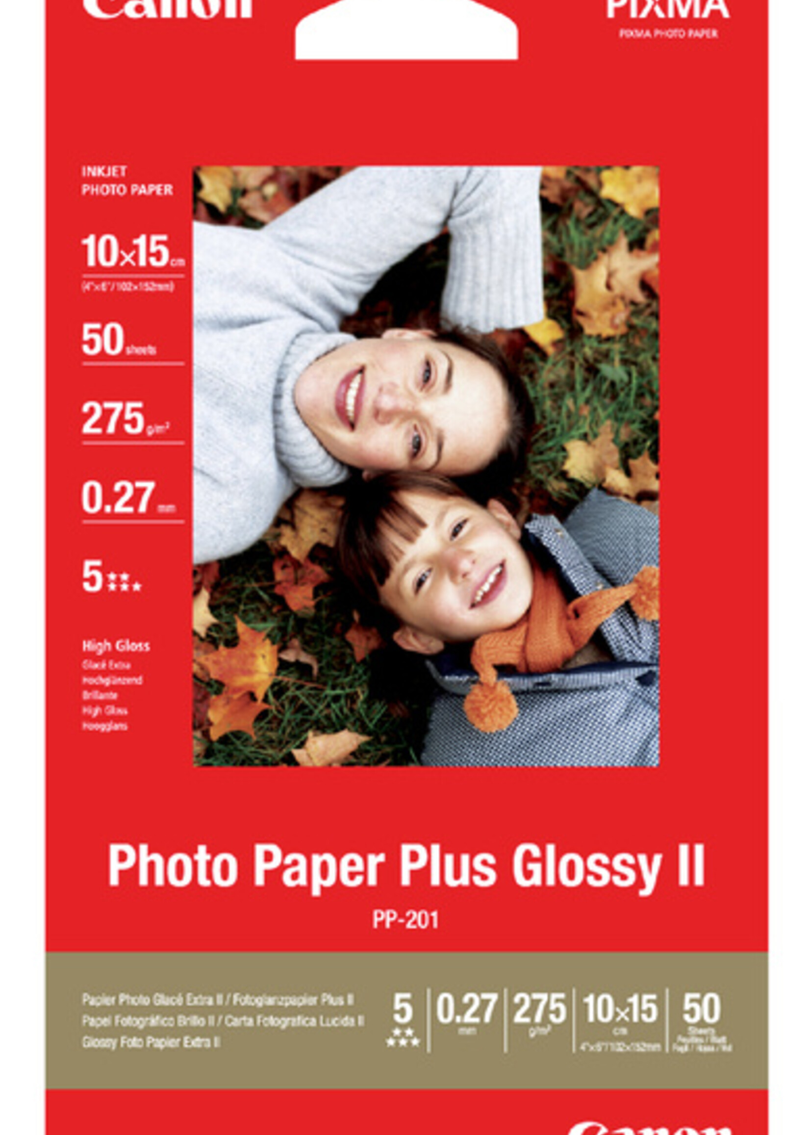 Canon Papier jet d’encre Canon PT-201 10x15cm 260g brill 50 fls