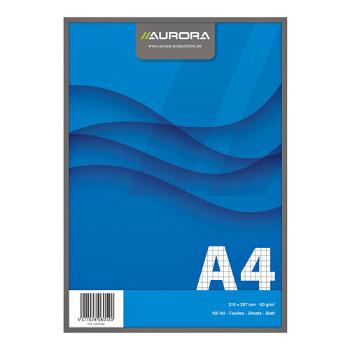 Aurora Bloc-notes Aurora A4 carreau 5x5mm 100 feuilles 60g