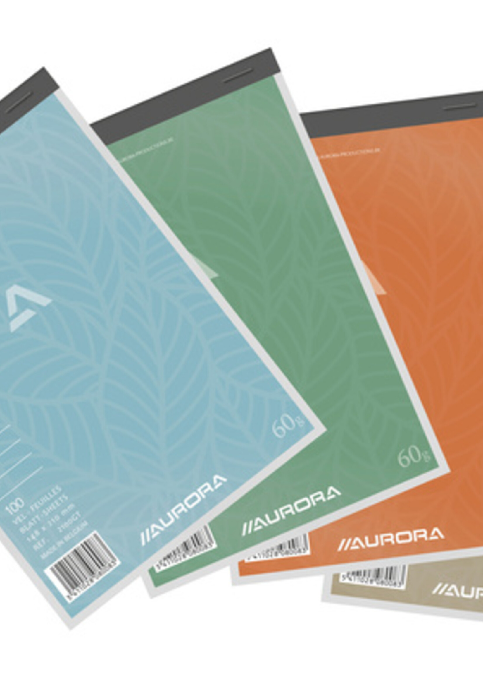 Aurora Schrijfblok Aurora A5 lijn 100vel 60gr assorti