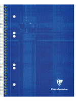 Clairefontaine Collegeblok Clairefontaine Studium A5+ 6-gaats 80blz ruit 5x5mm assorti