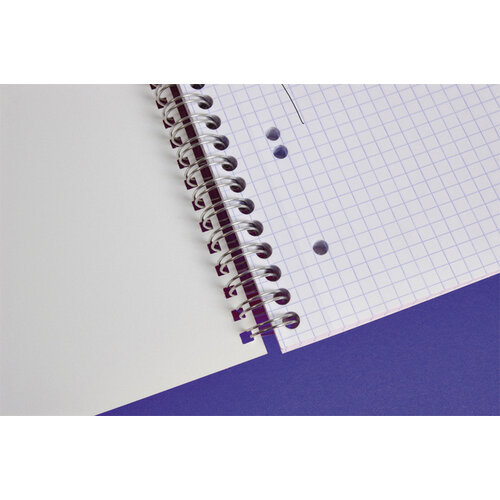 Clairefontaine Collegeblok Clairefontaine Studium A5+ 6-gaats 80blz ruit 5x5mm assorti