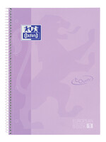 Oxford Cahier de notes Oxford Touch Europeanbook A4+ 4 perforations ligné 80fls pastel violet