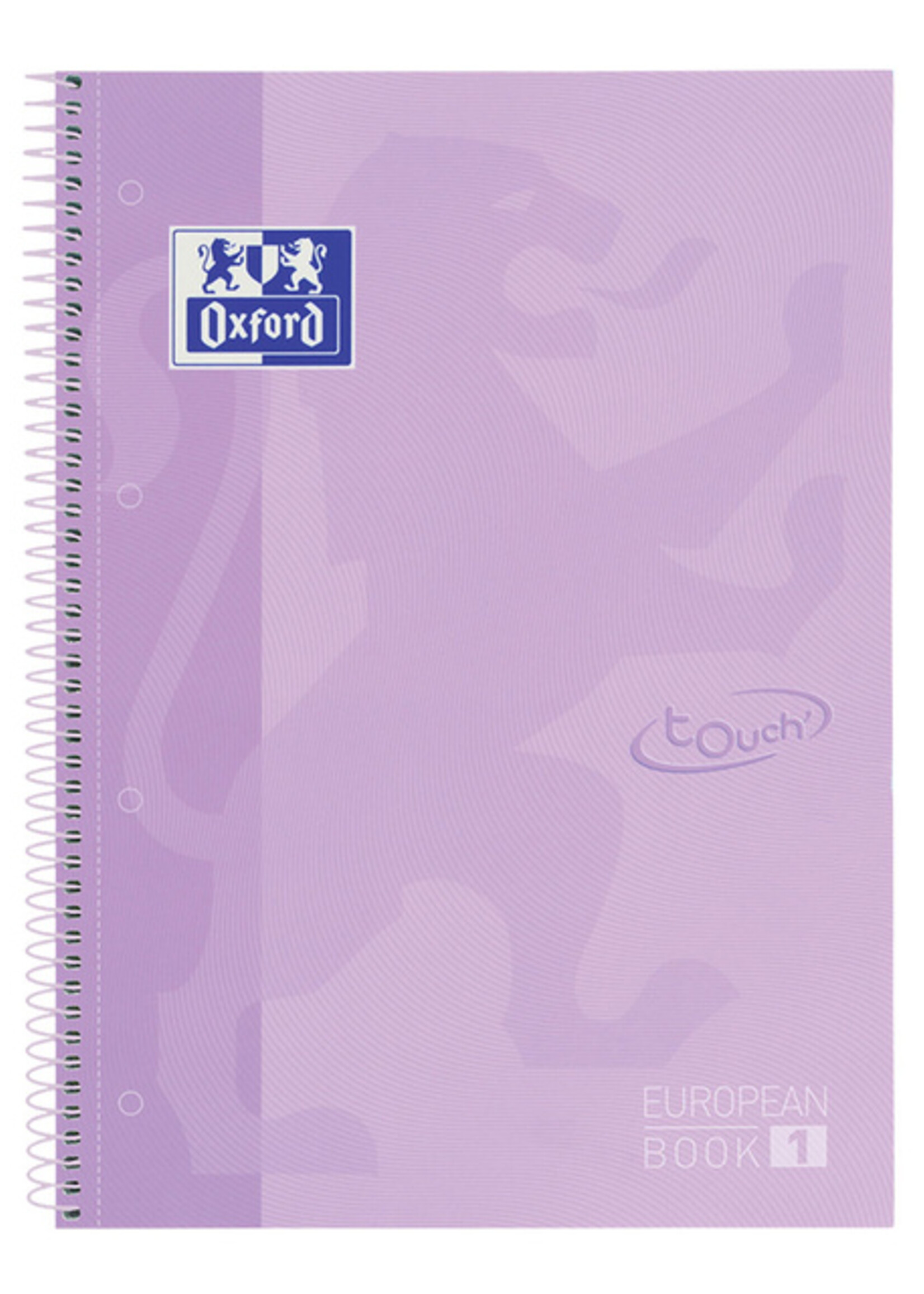 Oxford Notitieboek Oxford Touch Europeanbook A4+ 4-gaats lijn 80vel pastel paars