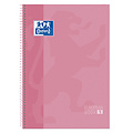 Oxford Cahier de notes Oxford Classic Europeanbook A4+ 4 perforations ligné 80fls rose