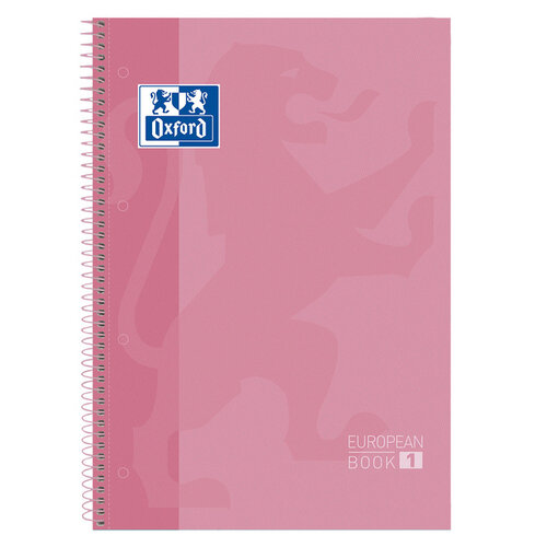 Oxford Notitieboek Oxford Classic Europeanbook A4+ 4-gaats lijn 80vel roze
