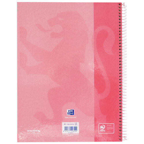 Oxford Notitieboek Oxford Classic Europeanbook A4+ 4-gaats lijn 80vel roze