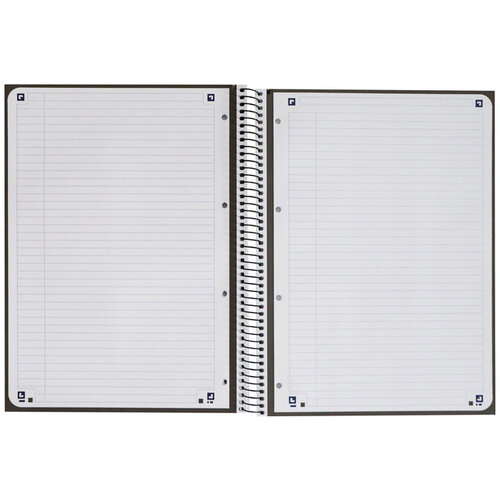 Oxford Cahier de notes Oxford Classic Europeanbook A4+ 4 perforations ligné 80fls noir