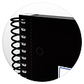 Oxford Cahier de notes Oxford Classic Europeanbook A4+ 4 perforations carreau 5x5 80fls noir