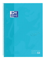 Oxford Notitieboek Oxford Touch Europeanbook A4+ 4-gaats lijn 80vel pastel blauw