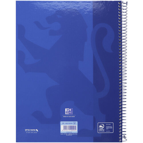 Oxford Carnet de notes Oxford Classic Europeanbook A4+ 4 perforations carreau 5x5 80fls bleu foncé