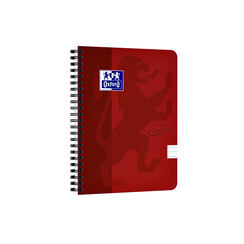 Cahier à spirale Oxford Touch A5 ligné 70 feuilles rouge