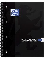 Oxford Collegeblok Oxford A4+ 4-gaats ruit 5mm 90vel  zwart