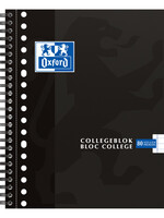 Oxford Bloc Collège Oxford A5+ 17 perforations 80 feuilles ligné noir