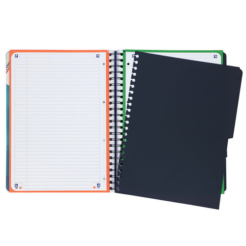 Oxford Cahier Oxford Projectbook School A4+ 4 perforations ligné 120 feuilles aqua