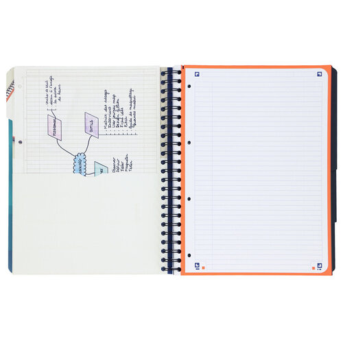 Oxford Cahier Oxford Projectbook School A4+ 4 perforations ligné 120 feuilles aqua