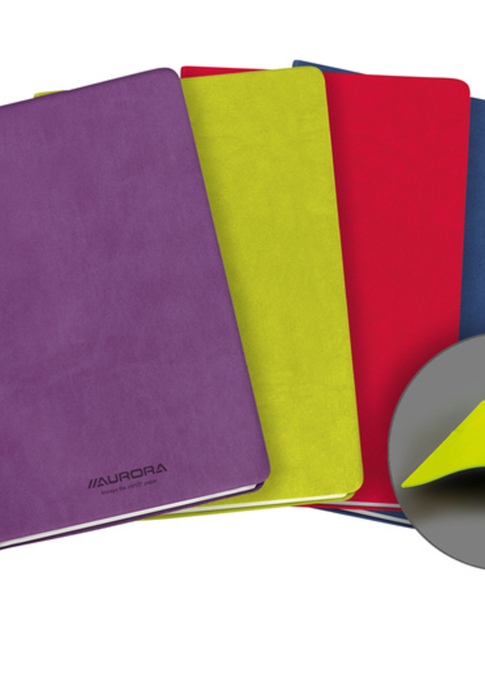 Aurora Notitieboek Aurora Capri A5 192blz lijn 80gr assorti