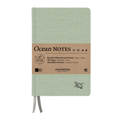 Carnet de notes Aurora Ocean A5 192 pages ligné 80g structure lin vert