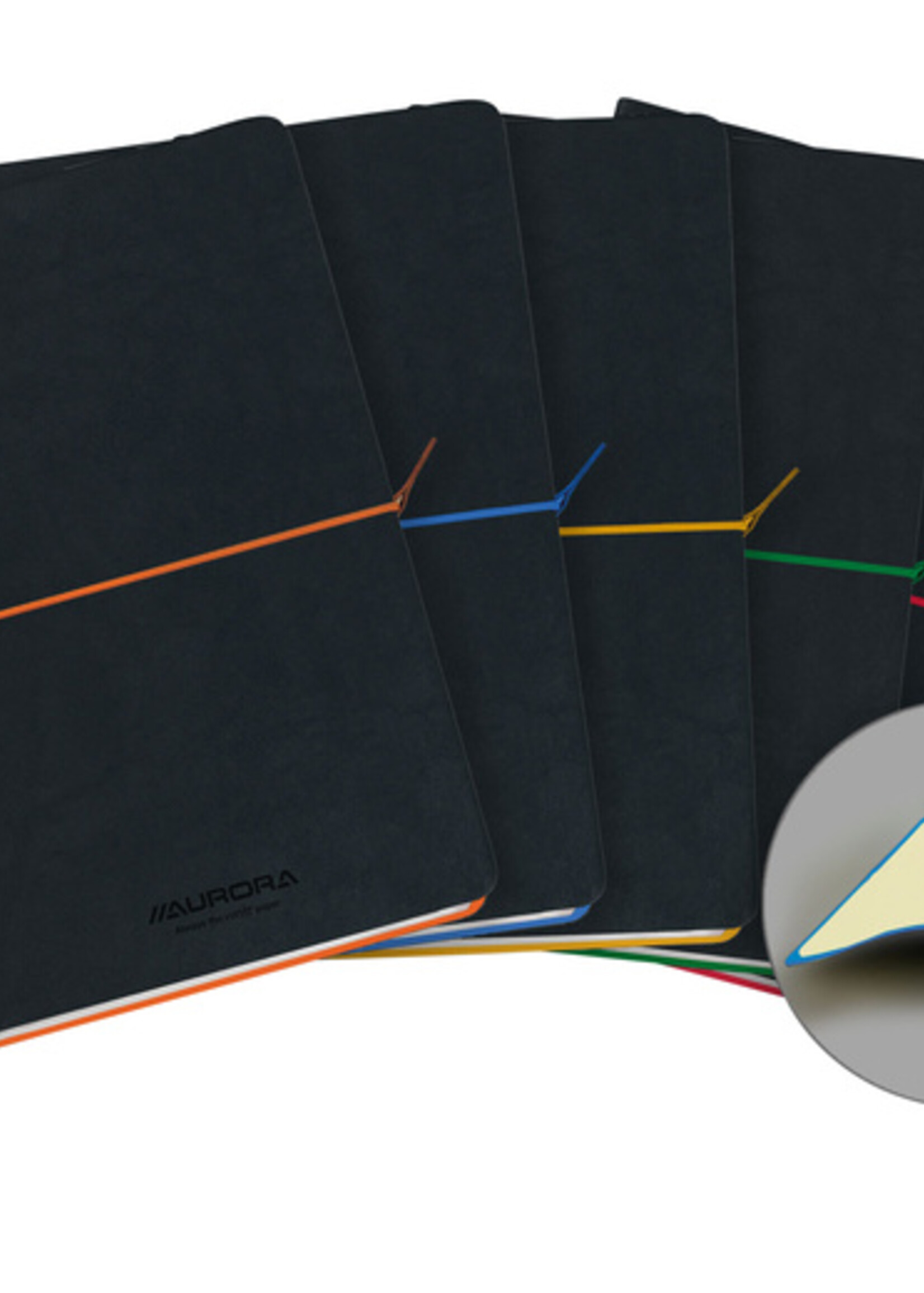 Aurora Notitieboek Aurora Tesoro A5 192blz lijn 80gr assorti