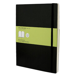 Carnet de notes Moleskine XL 190x250mm uni couverture souple noir