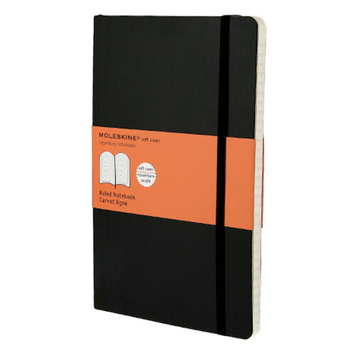 Moleskine Carnet de notes Moleskine Large 130x210mm ligné couverture rigide noir