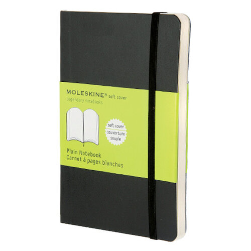 Moleskine Carnet de poche Moleskine 90x140mm couverture souple uni noir