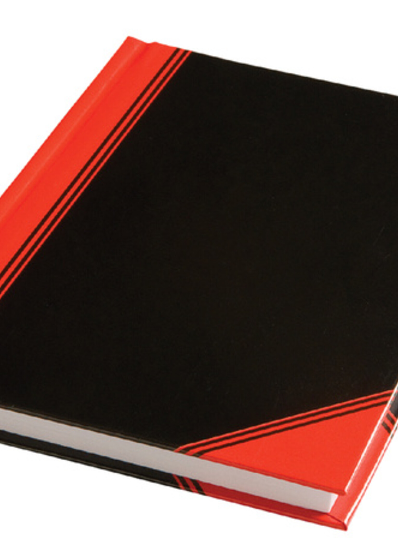 Office Notitieboek zwart/rood A6 lijn 70gr 96vel