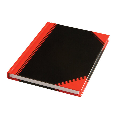 Office Notitieboek zwart/rood A6 lijn 70gr 96vel