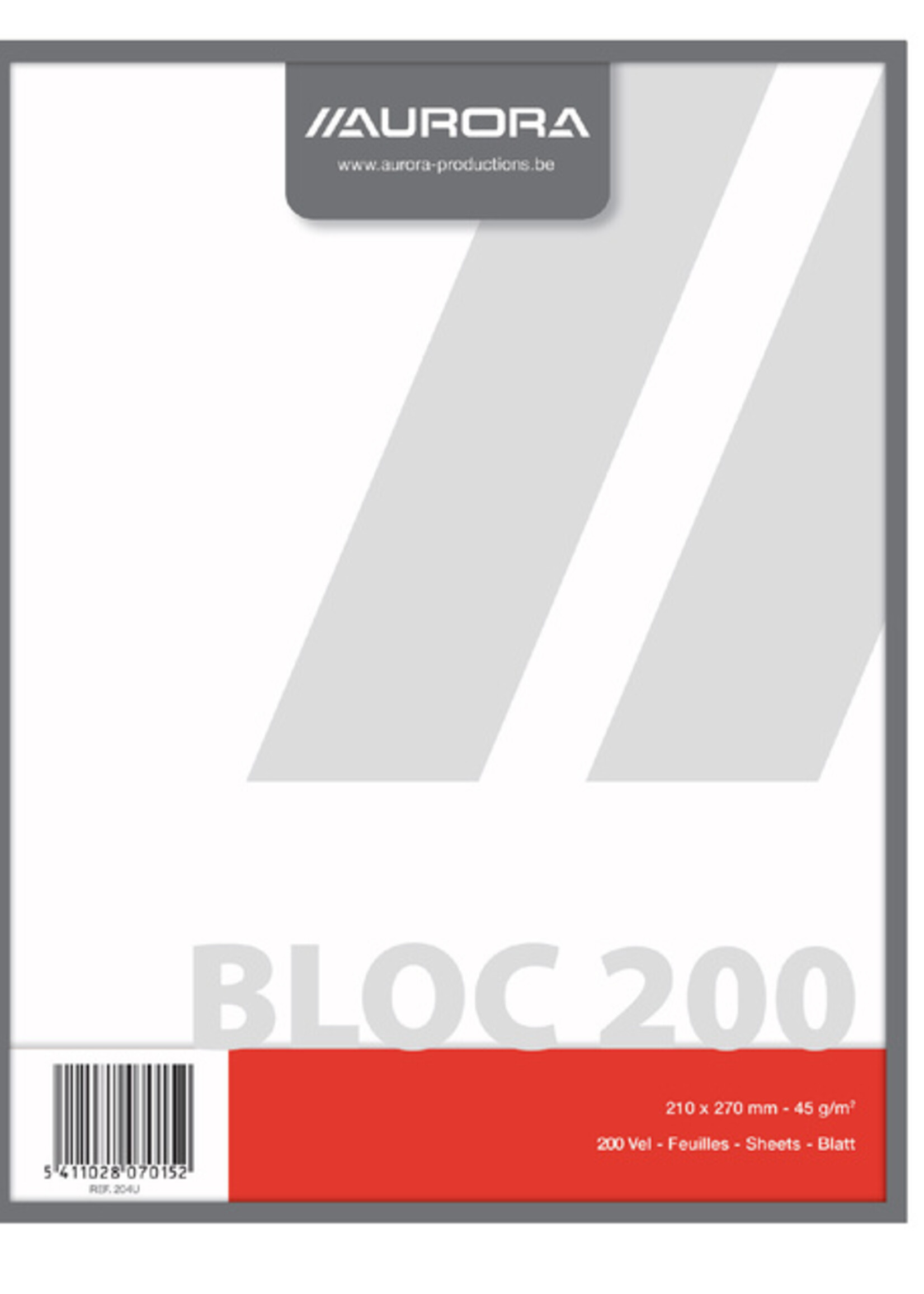Aurora Bloc brouillon Aurora 210x270mm uni 200 feuilles
